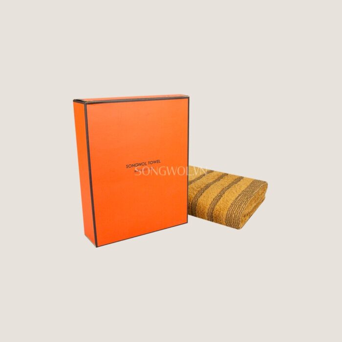 Khăn quà tặng sợi cotton SH VOLUME - Hộp 1 khăn mặt 40x78cm
