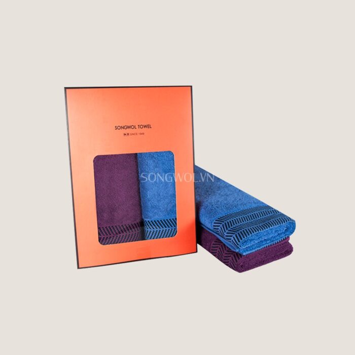 Khăn quà tặng cotton TG ARROW – Hộp 2 khăn mặt 40x80cm