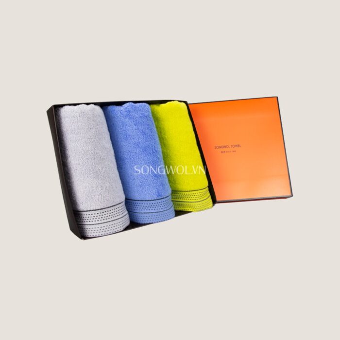 Khăn quà tặng cotton LINE NTW8 13H – Hộp 3 khăn mặt 40x80cm