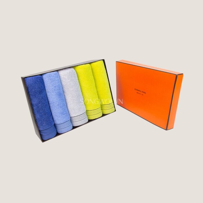 Khăn quà tặng cotton LINE NTW 13H – Hộp 5 khăn mặt 40x80cm