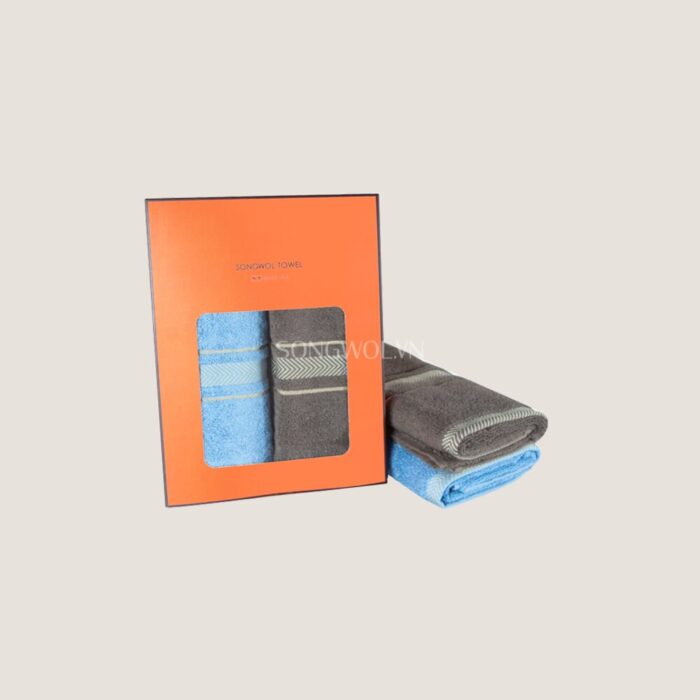Khăn quà tặng cotton SENTI – Hộp 2 khăn mặt 40x80cm