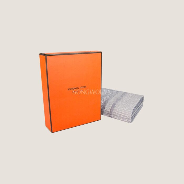 Khăn quà tặng sợi tre TG LATTICE – Hộp 1 khăn mặt 40x80cm