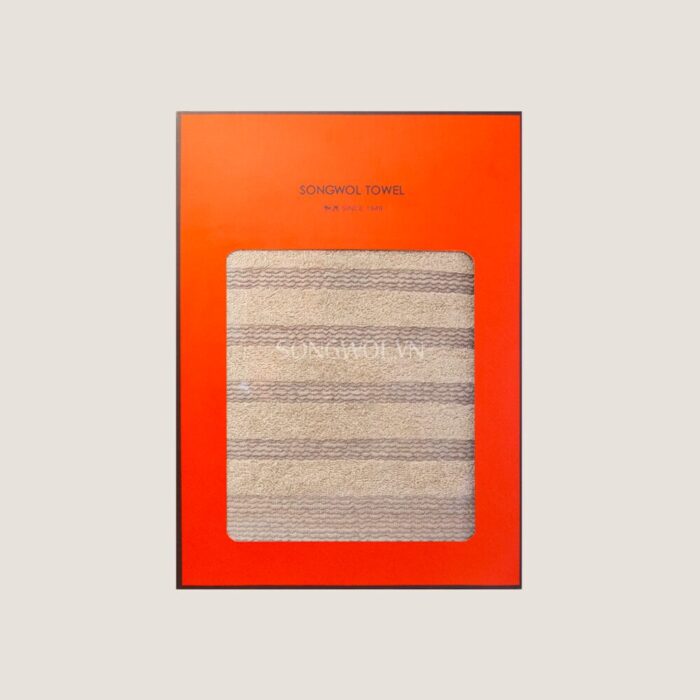 Khăn quà tặng cotton SH VOLUME – Hộp 1 khăn tắm 60x120cm