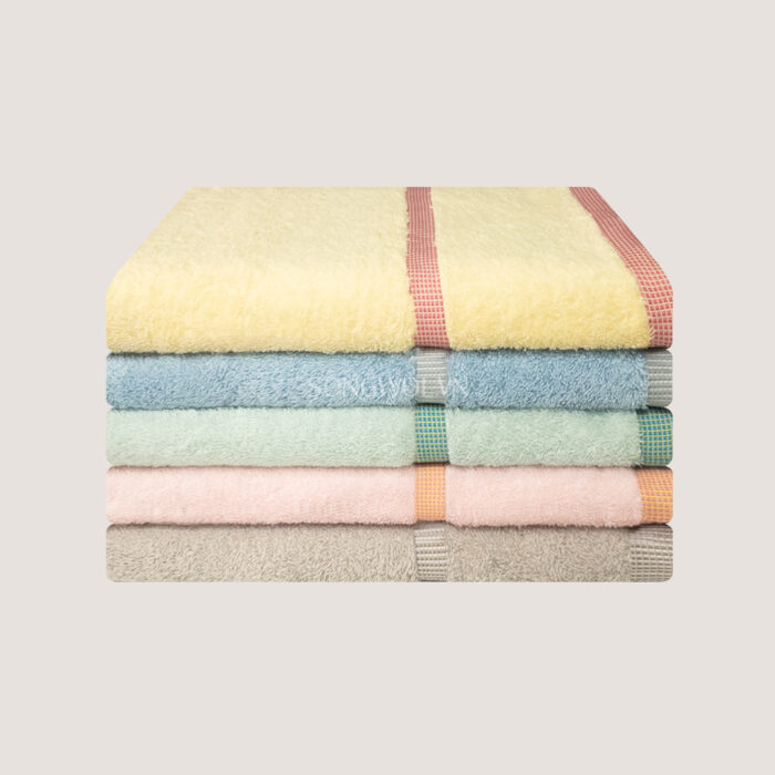 Khăn tắm cotton MINI CHECK BORDER 50x100cm